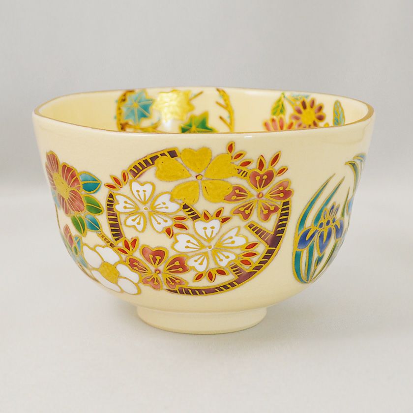 茶道具 抹茶茶碗（まっちゃちゃわん） 仁清写茶碗 丸紋草花 中村 能久 抹茶茶碗は茶の湯文化である表千家・裏千家の茶道具や抹茶を専門に扱う千紀園（せんきえん）が通販で販売しています。茶会また初心者向けのお稽古用にご利用いただける抹茶碗です。贈り物・ギフトにも人気です。