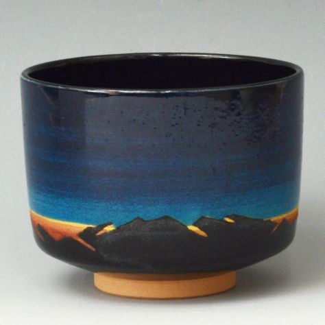 茶道具 抹茶茶碗（まっちゃちゃわん） 茶碗 色絵 夜明け 通次 智子