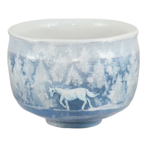 茶道具 楽茶碗（らくちゃわん） 茶碗 楽 湖畔の馬 吉村 楽入 干支 午（
