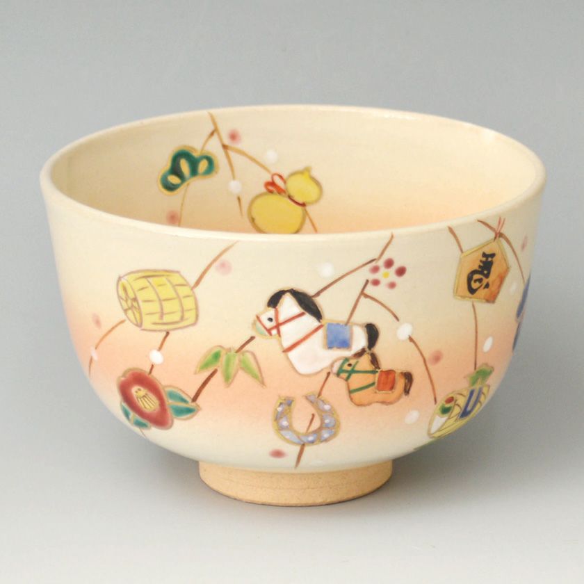 茶道具 抹茶茶碗（まっちゃちゃわん） 茶碗 御本手 干支もち花 耕寅窯