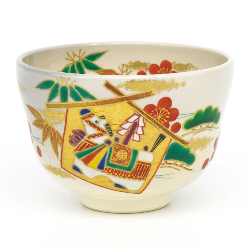 茶道具 抹茶茶碗（まっちゃちゃわん） 茶碗 飾馬に松竹梅 杣山 契月 干支 午（うま、馬） 抹茶茶碗は茶の湯文化である表千家・裏千家の茶道具や抹茶を専門に扱う千紀園（せんきえん）が通販で販売しています。茶会また初心者向けのお稽古用にご利用いただける抹茶碗です。贈り物・ギフトにも人気です。