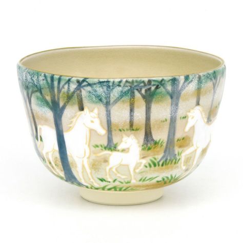 茶道具 抹茶茶碗（まっちゃちゃわん） 茶碗 御本手 森の親子馬 山岡 善