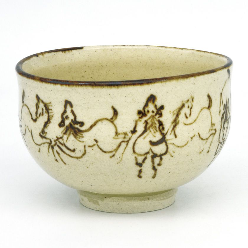 茶道具 抹茶茶碗（まっちゃちゃわん） 茶碗 馬九いく 暁楽窯 干支 午