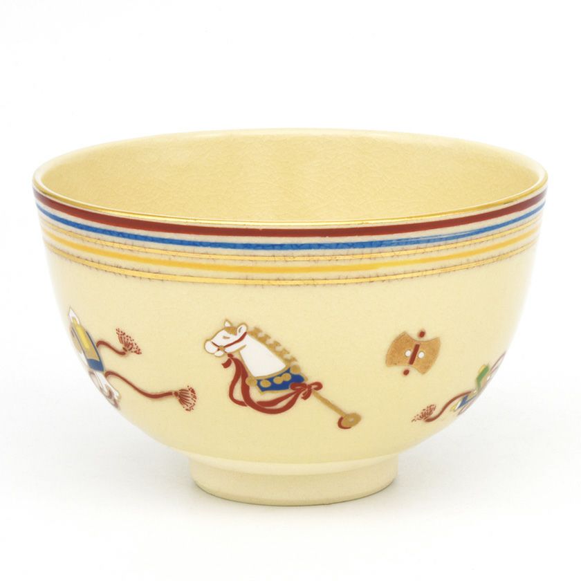 茶道具 抹茶茶碗（まっちゃちゃわん） 茶碗 仁清 宝尽 午 宮地 英香 干支 午（うま、馬） 抹茶茶碗は茶の湯文化である表千家・裏千家の茶道具や抹茶を専門に扱う千紀園（せんきえん）が通販で販売しています。茶会また初心者向けのお稽古用にご利用いただける抹茶碗です。贈り物・ギフトにも人気です。