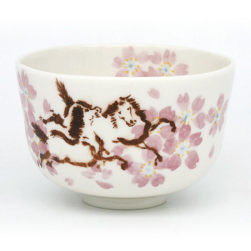 茶道具 抹茶茶碗（まっちゃちゃわん） 茶碗 春 駒 花月窯 干支 午