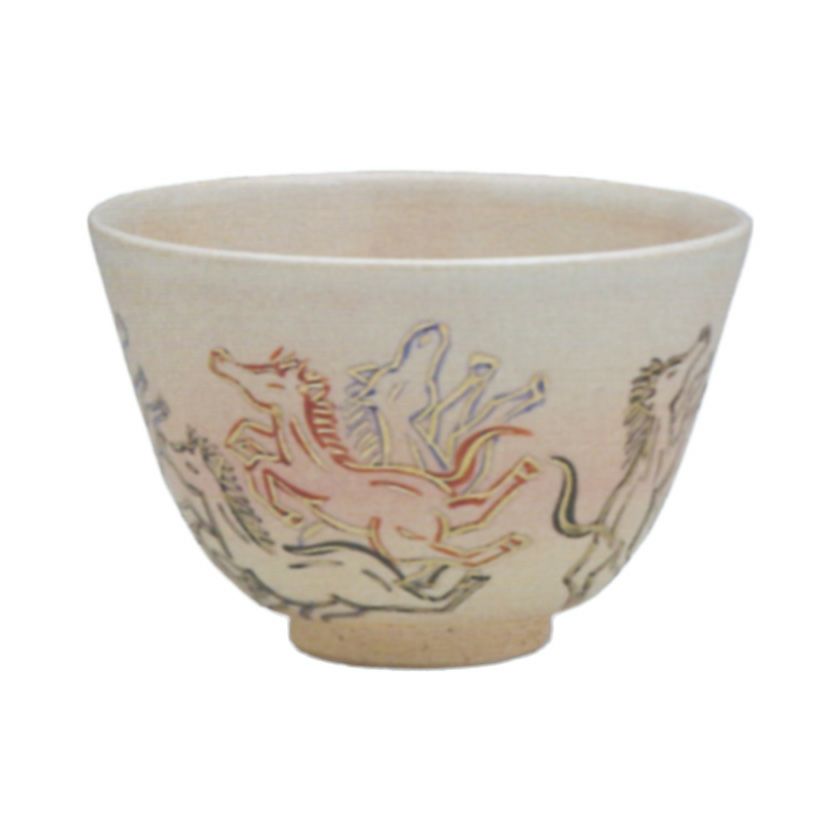 茶道具 抹茶茶碗（まっちゃちゃわん） 御本手 馬九行く 茶碗 中村 華峰 干支 午（うま、馬） 抹茶茶碗は茶の湯文化である表千家・裏千家の茶道具や抹茶を専門に扱う千紀園（せんきえん）が通販で販売しています。茶会また初心者向けのお稽古用にご利用いただける抹茶碗です。贈り物・ギフトにも人気です。