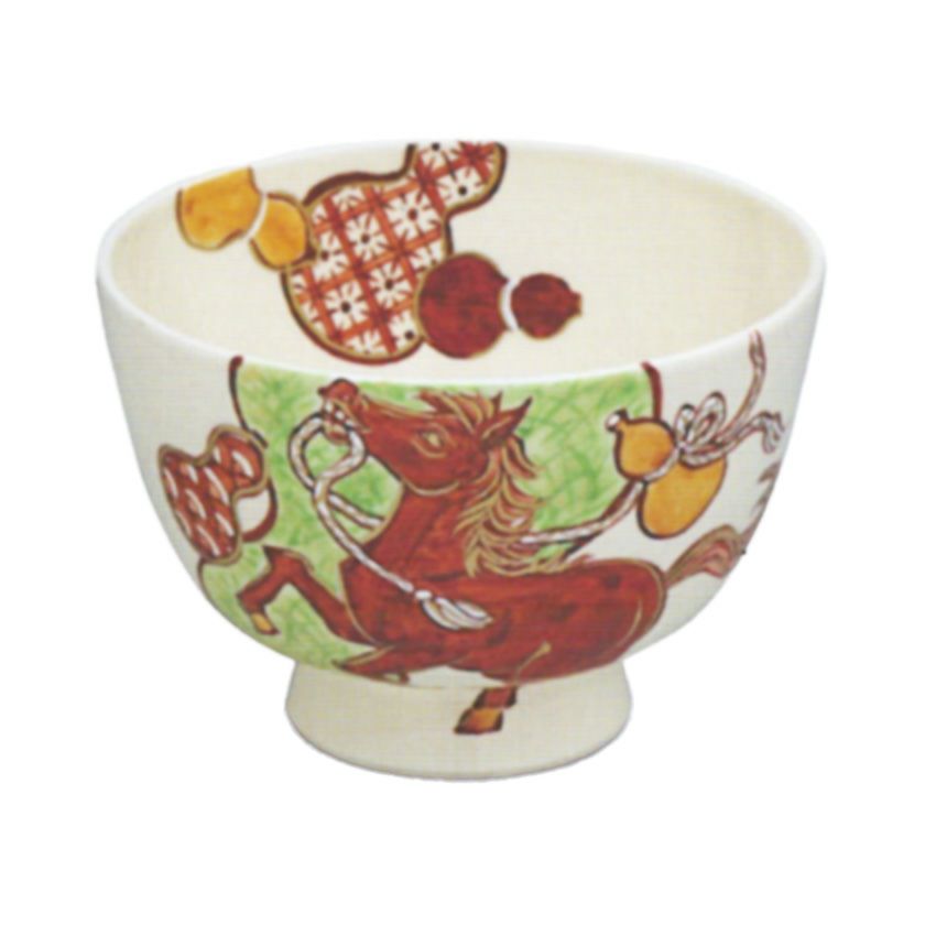 茶道具 抹茶茶碗（まっちゃちゃわん） 瓢箪から午 加藤 八佳（はっけい） 干支 午（うま、馬） 抹茶茶碗は茶の湯文化である表千家・裏千家の茶道具や抹茶を専門に扱う千紀園（せんきえん）が通販で販売しています。茶会また初心者向けのお稽古用にご利用いただける抹茶碗です。贈り物・ギフトにも人気です。