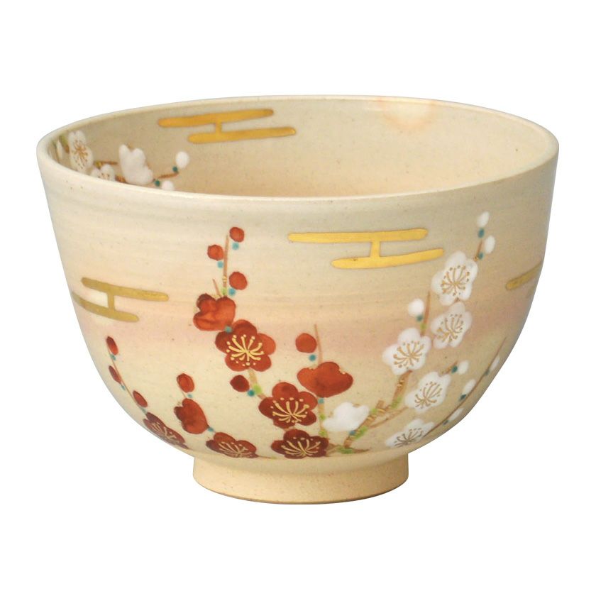 茶道具 抹茶茶碗（まっちゃちゃわん） 茶碗 色絵 金霞に紅白梅 東山 深山 抹茶茶碗は茶の湯文化である表千家・裏千家の茶道具や抹茶を専門に扱う千紀園（せんきえん）が通販で販売しています。茶会また初心者向けのお稽古用にご利用いただける抹茶碗です。贈り物・ギフトにも人気です。