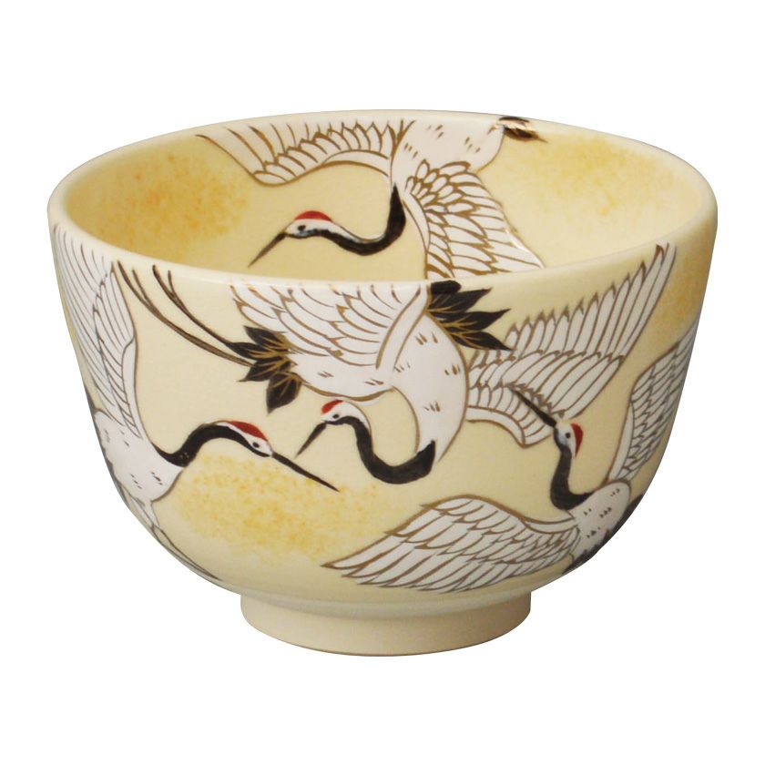 茶道具 抹茶茶碗（まっちゃちゃわん） 茶碗 色絵 鶴 加藤 永山 抹茶茶碗は茶の湯文化である表千家・裏千家の茶道具や抹茶を専門に扱う千紀園（せんきえん）が通販で販売しています。茶会また初心者向けのお稽古用にご利用いただける抹茶碗です。贈り物・ギフトにも人気です。