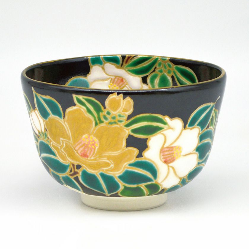 茶道具 抹茶茶碗（まっちゃちゃわん） 茶碗 黒仁清 椿 加藤 如水 抹茶茶碗は茶の湯文化である表千家・裏千家の茶道具や抹茶を専門に扱う千紀園（せんきえん）が通販で販売しています。茶会また初心者向けのお稽古用にご利用いただける抹茶碗です。贈り物・ギフトにも人気です。