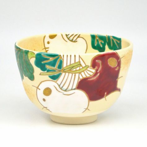 茶道具 抹茶茶碗（まっちゃちゃわん） 茶碗 仁清 紅白蕪 水出 宋絢
