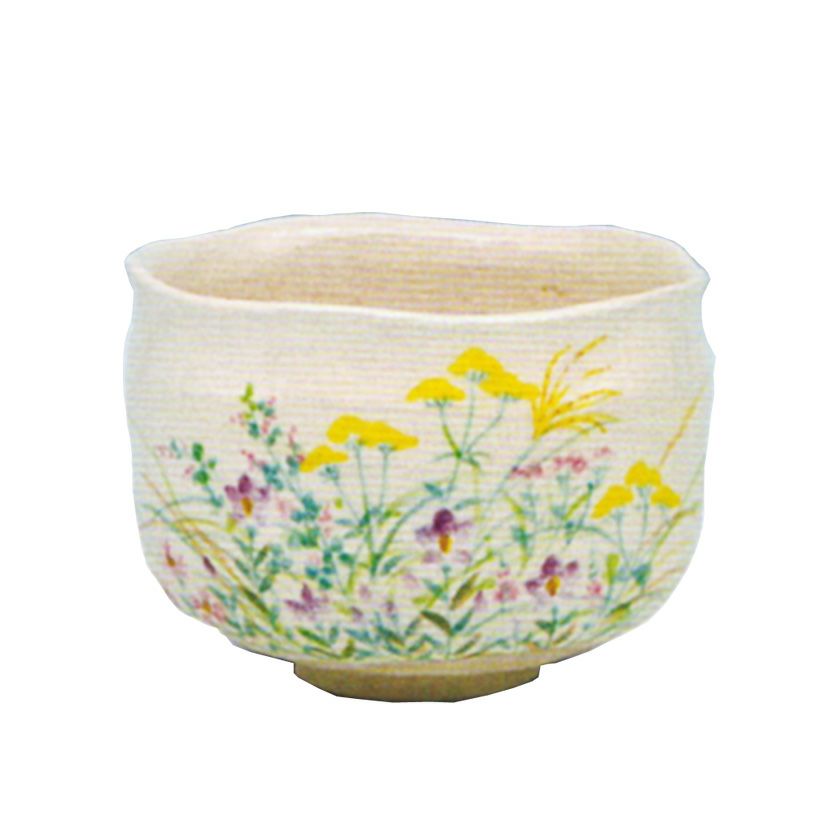 茶道具 抹茶茶碗（まっちゃちゃわん） 茶碗 秋の七草 吉村 楽入 抹茶茶碗は茶の湯文化である表千家・裏千家の茶道具や抹茶を専門に扱う千紀園（せんきえん）が通販で販売しています。茶会また初心者向けのお稽古用にご利用いただける抹茶碗です。贈り物・ギフトにも人気です。