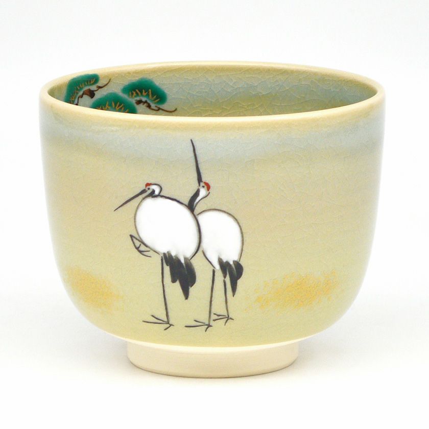 茶道具 筒茶碗（つつちゃわん） 筒茶碗 青磁釉 立鶴 中村 与平 抹茶茶碗は茶の湯文化である表千家・裏千家の茶道具や抹茶を専門に扱う千紀園（せんきえん）が通販で販売しています。茶会また初心者向けのお稽古用にご利用いただける抹茶碗です。贈り物・ギフトにも人気です。