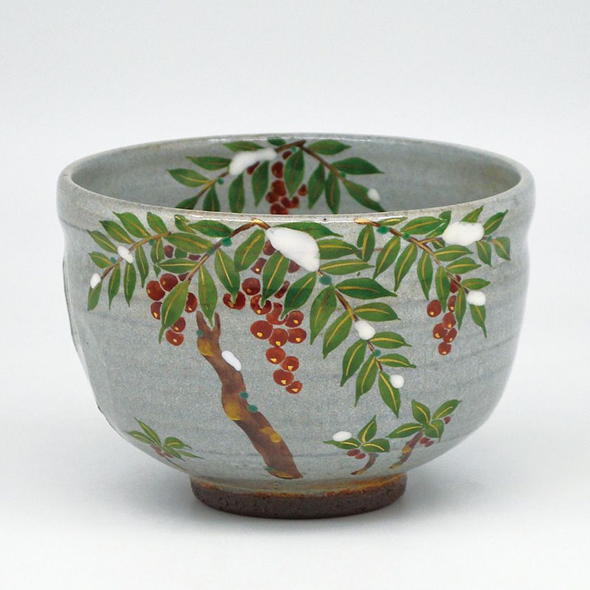 茶道具 抹茶茶碗（まっちゃちゃわん） 茶碗 色絵 南天 中村 清彩 抹茶茶碗は茶の湯文化である表千家・裏千家の茶道具や抹茶を専門に扱う千紀園（せんきえん）が通販で販売しています。茶会また初心者向けのお稽古用にご利用いただける抹茶碗です。贈り物・ギフトにも人気です。