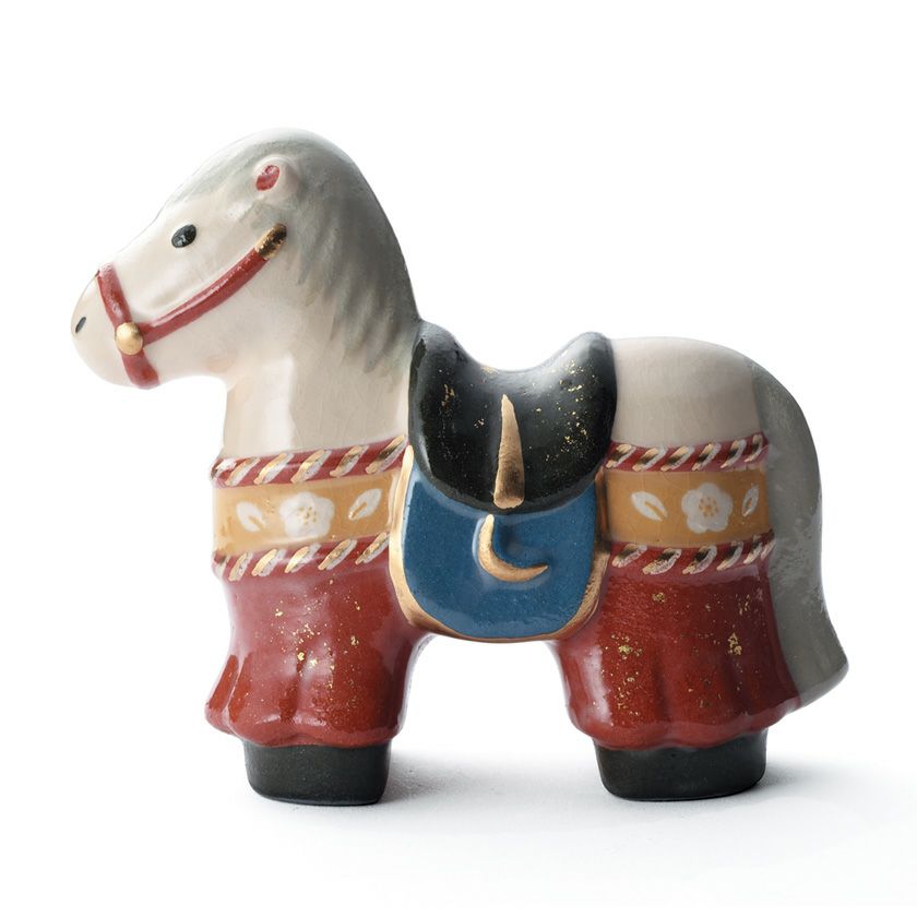 茶道具 置物 干支置物 飾馬 楽入窯 干支 午（うま、馬）