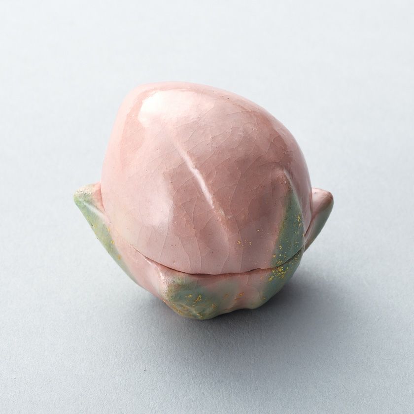 古唐津 無地唐津 桃型香合 茶道具 茶道具 香合（こうごう） 桃香合 萬福堂楽入