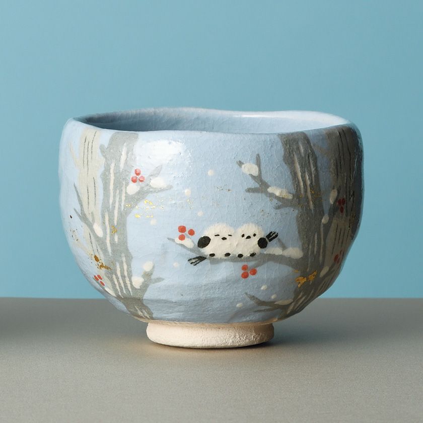 茶道具 抹茶茶碗（まっちゃちゃわん） 季節茶碗 シマエナガ 吉村 楽入