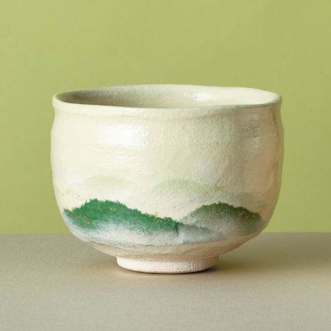 茶道具 抹茶茶碗（まっちゃちゃわん） 季節茶碗 新緑山並 吉村 楽入