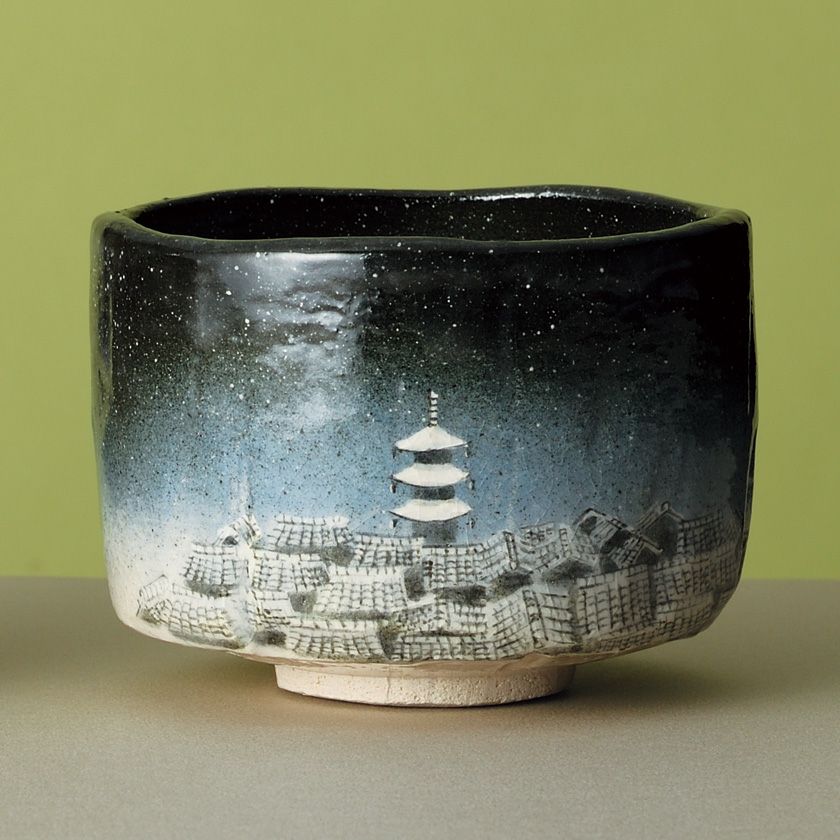 茶道具 抹茶茶碗（まっちゃちゃわん） 季節茶碗 古都の雪景色 吉村 楽入