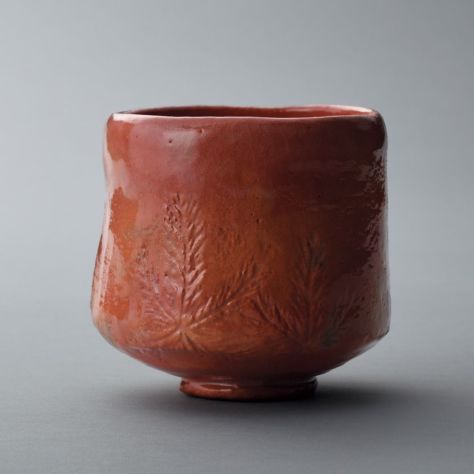 茶道具 楽茶碗（らくちゃわん） 茶碗 赤楽 了入 おしほ写 吉村 楽