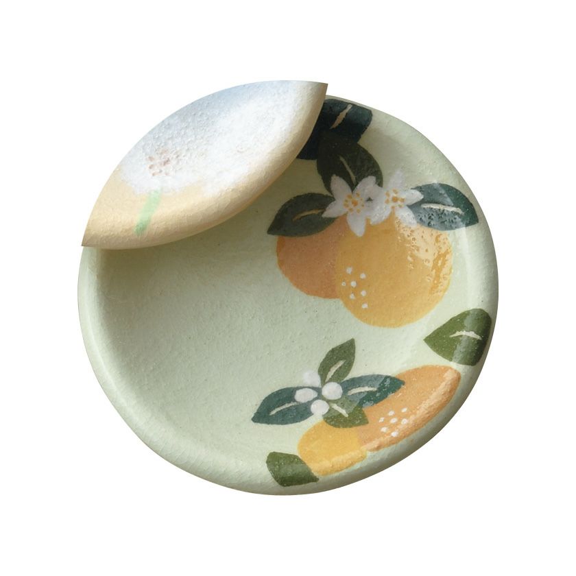 茶道具 豆皿 夏みかん 楽入窯