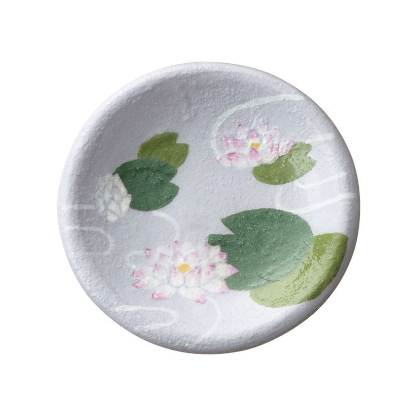 茶道具 豆皿 睡蓮 楽入窯