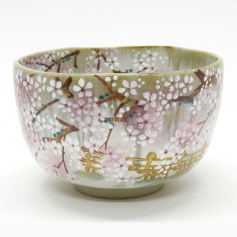 茶道具 抹茶茶碗（まっちゃちゃわん） 茶碗 乾山 渡月橋桜景色 森下 秋彩