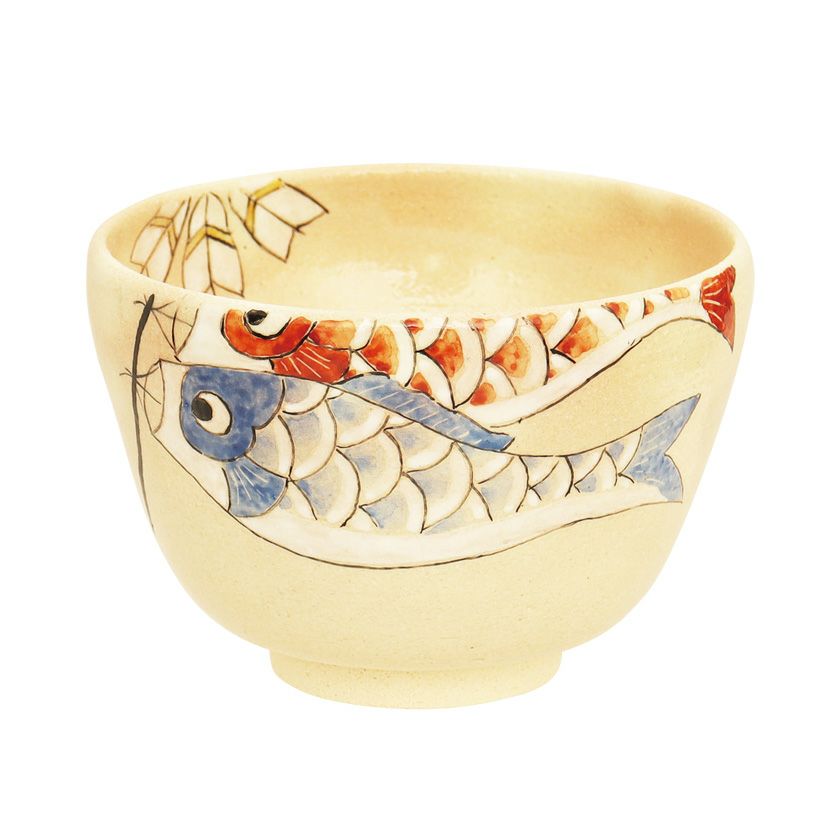 茶道具 抹茶茶碗（まっちゃちゃわん） 茶碗 色絵 鯉のぼり 八木 海峰