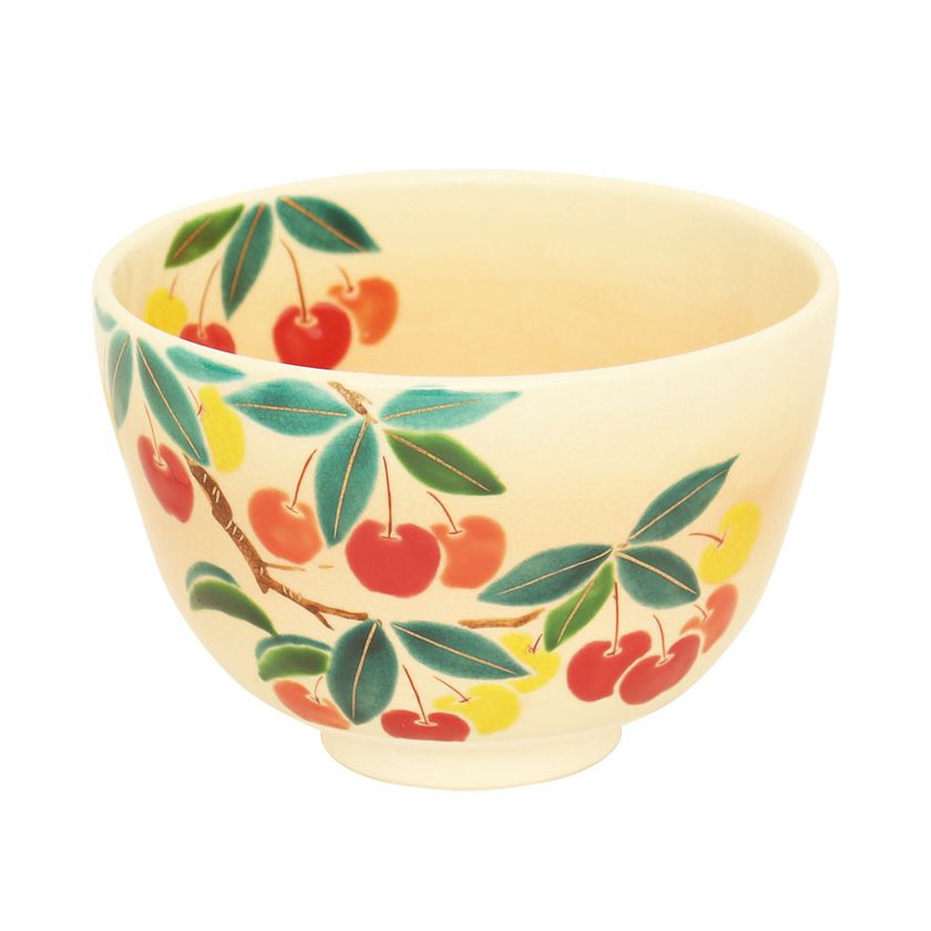 茶道具 抹茶茶碗（まっちゃちゃわん） 茶碗 色絵 桜桃 加藤 起楽 抹茶茶碗は茶の湯文化である表千家・裏千家の茶道具や抹茶を専門に扱う千紀園（せんきえん）が通販で販売しています。茶会また初心者向けのお稽古用にご利用いただける抹茶碗です。贈り物・ギフトにも人気です。