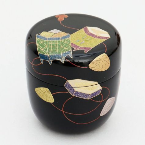 茶道具 薄茶器（うすちゃき） 中棗 貝桶蒔絵 今井 千鶴 雛祭り