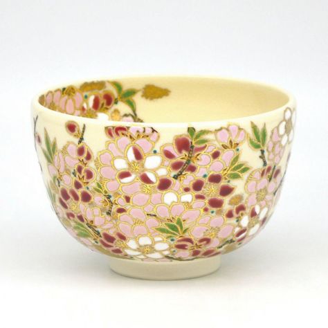 茶道具 抹茶茶碗（まっちゃちゃわん） 茶碗 仁清 はなもも 田中 万祥 雛